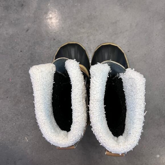 Sorel Caribou Brown Black Winter Snow boots Youth girls size 13 shoes waterproof - Picture 7 of 8